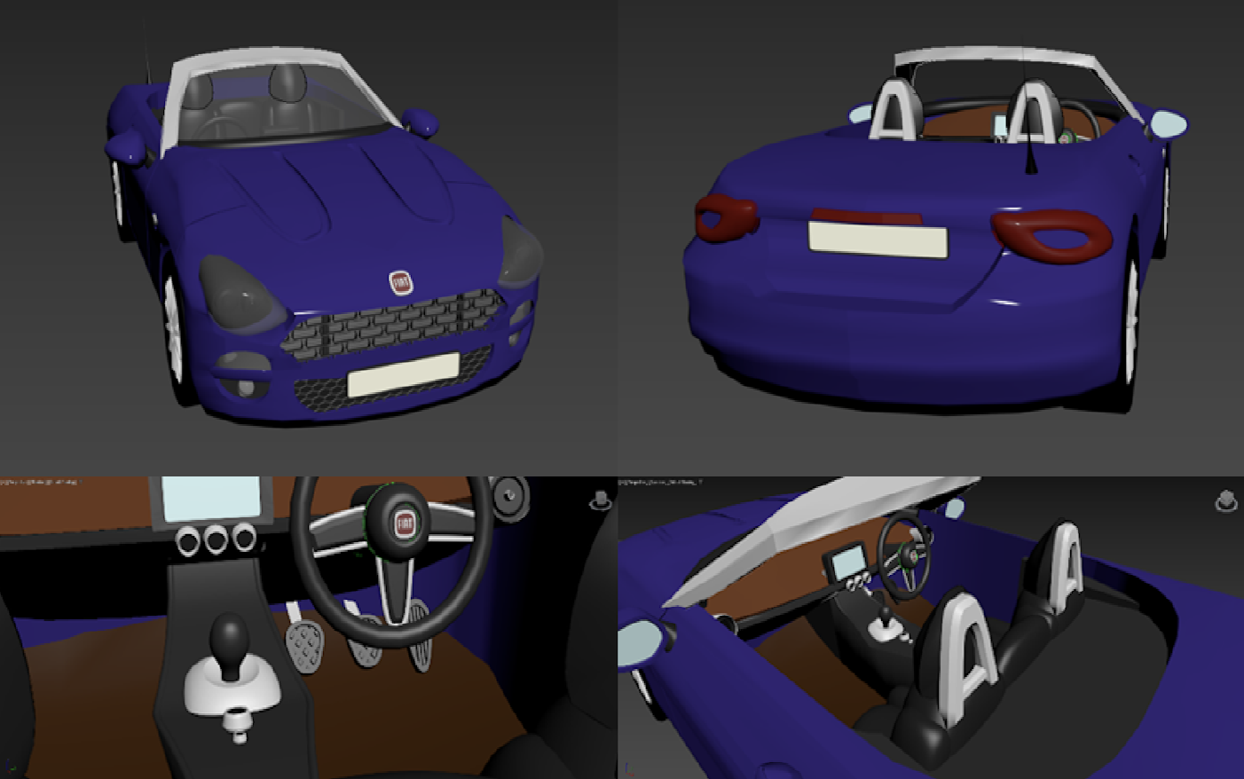 3DS Max Abarth 124 Spider